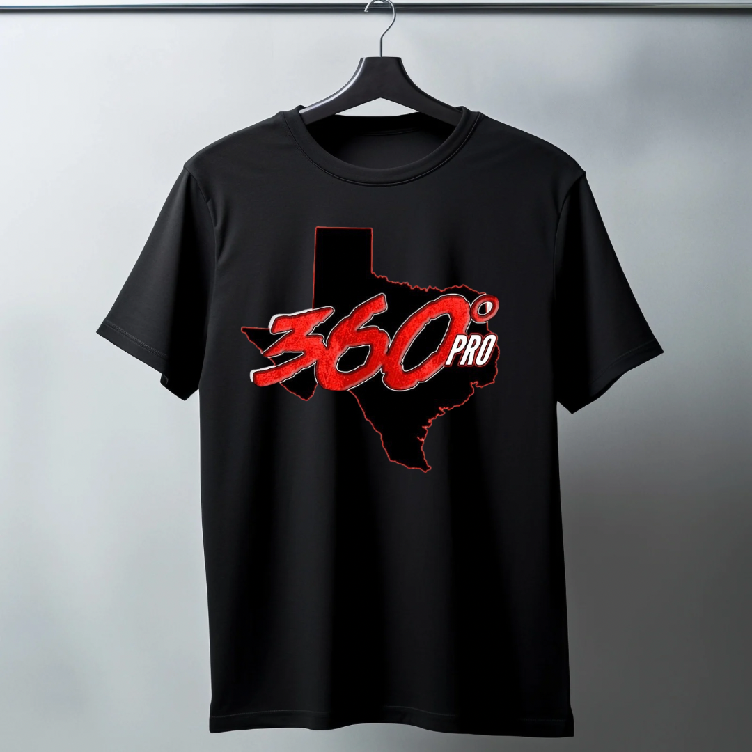 360 Pro Wrestling Shirt ( Red Logo)